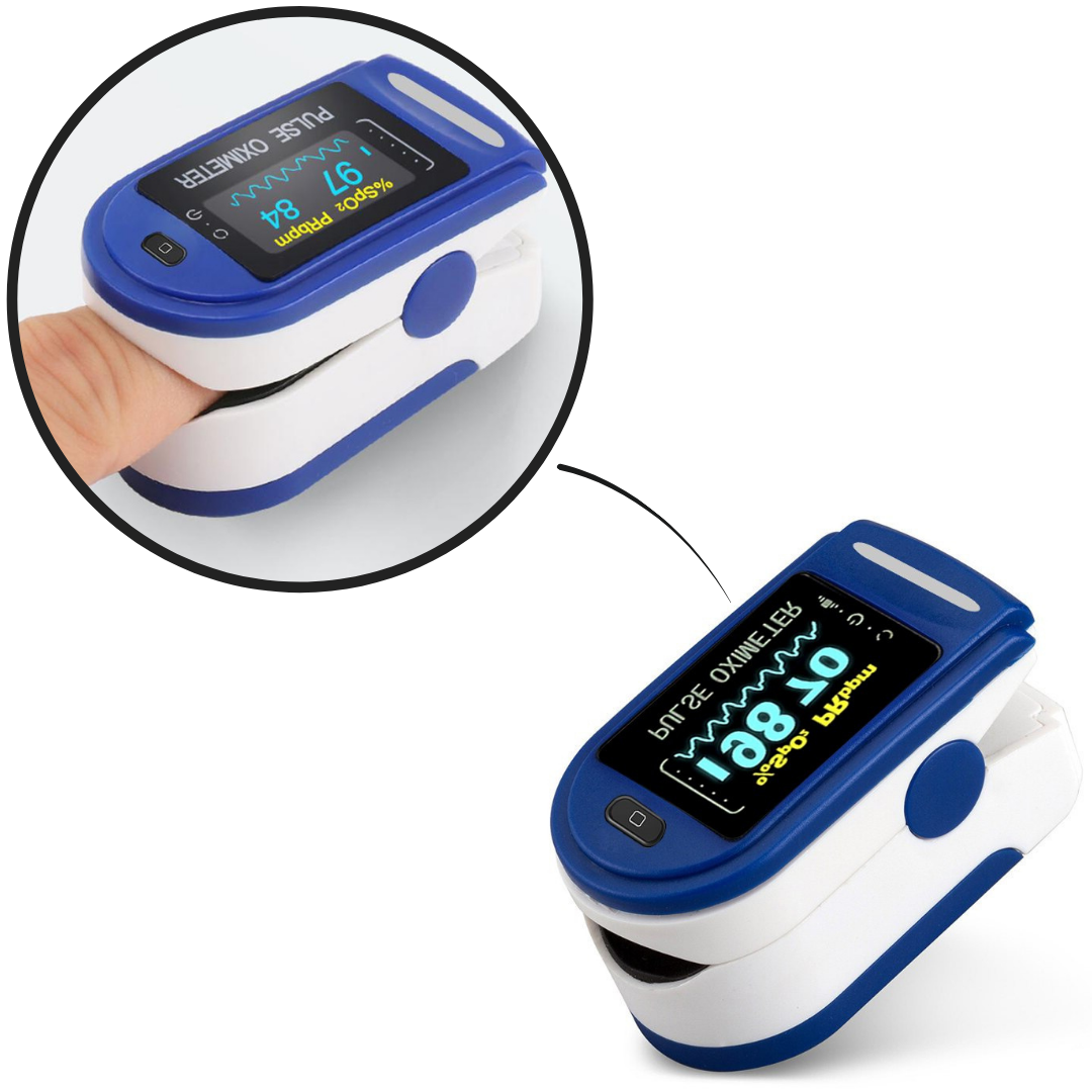 Oxímetro de pulso digital Thinkmax para medição rápida do nível de oxigênio no sangue e frequência cardíaca.