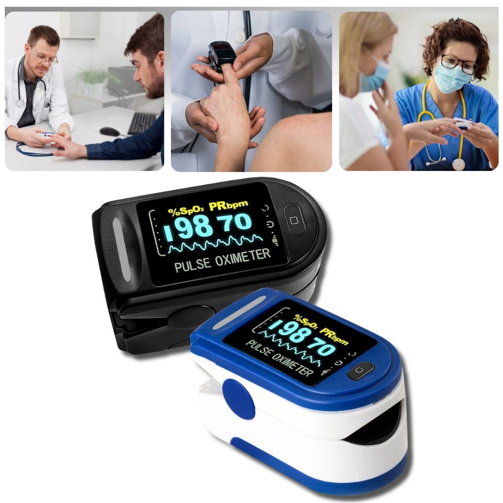 Oxímetro de pulso digital Thinkmax para dedo, monitor biométrico compacto e preciso para medição de oxigenação sanguínea.