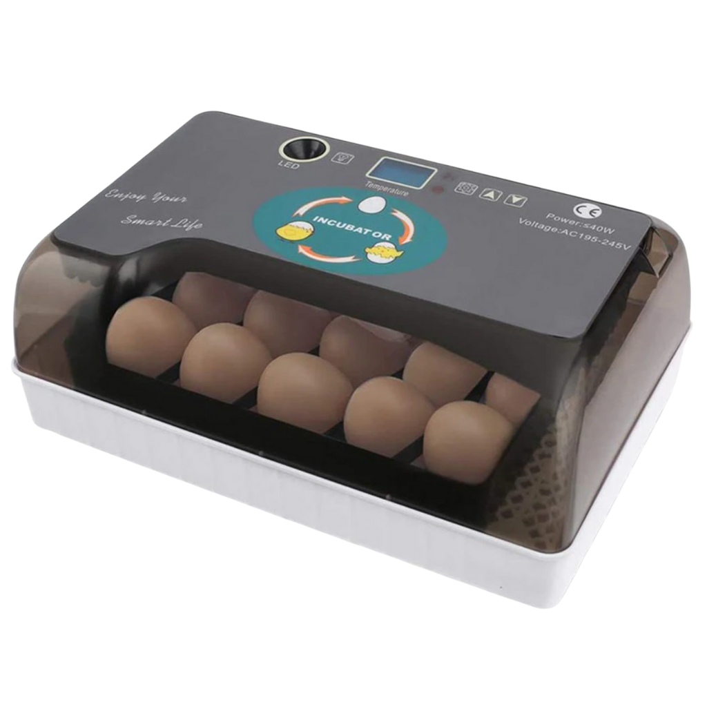 Incubadora automática de ovos Yescomusa para criação de aves, display digital e controle de temperatura.