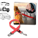 Cinto de segurança ajustável para cães da marca Egmy, acessório para prender cães no carro com ajuste confortável.