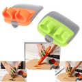 Descascador de frutas e legumes de dois dedos da Fansoubay, utensílio de cozinha para descascar alimentos facilmente.