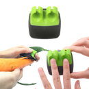 Descascador de frutas e legumes Fansoubay de dois dedos, design dobrável para facilitar a peeling de alimentos.