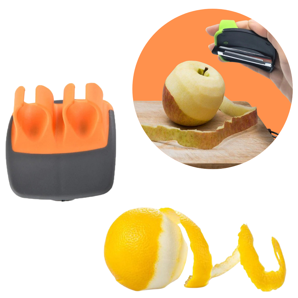 Descascador de frutas e vegetais Fansoubay para dois dedos, utensílio de cozinha compacto e versátil para descascar com facilidade.