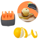 Descascador de frutas e vegetais Fansoubay para dois dedos, utensílio de cozinha compacto e versátil para descascar com facilidade.