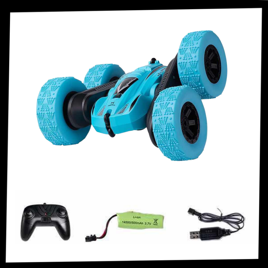 Carro controlado por rádio de duas faces, brinquedo telemático multdirecional da marca Rolife, ideal para diversão ao ar livre.
