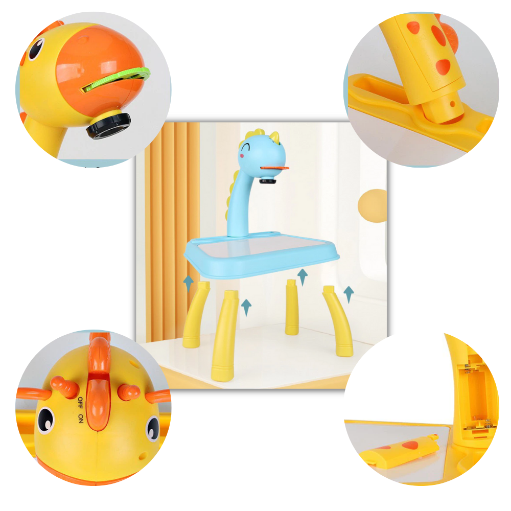 Quadro de desenho de projeção para crianças da marca Kanaroous, ideal para jogos de desenho e criatividade infantil.