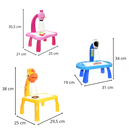 Quadro de desenho de projeção infantil Kanaroous, brinquedo de jogos de desenho para crianças, com dimensões visíveis na imagem.