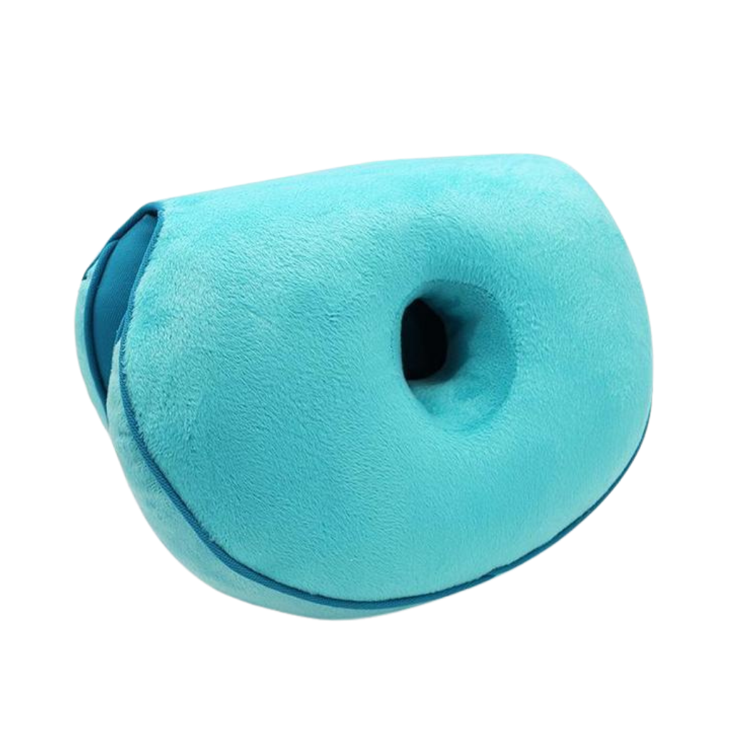 Almofada dupla para assento, almofada de suporte para as costas, marca Wisremt, cor azul, confortável para o cuidado postural.