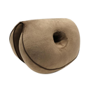Almofada de assento dupla para as nádegas da marca Wisremt, ideal para cuidado das costas, na cor marrom.