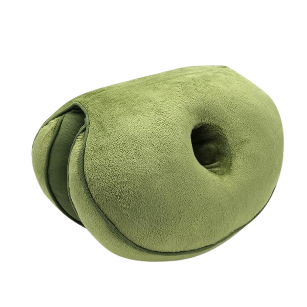 Coussin de assento duplo para as nádegas, confortável, verde, ideal para cuidado das costas, marca Wisremt