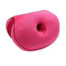 Almofada de assento dupla para as nádegas, ideal para cuidado das costas, marca Wisremt na cor rosa.