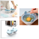 Caixa de cozimento de ovos a vapor Binpure, eletrodoméstico de cozinha, mostrando a tampa e compartimentos para cozinhar ovos.