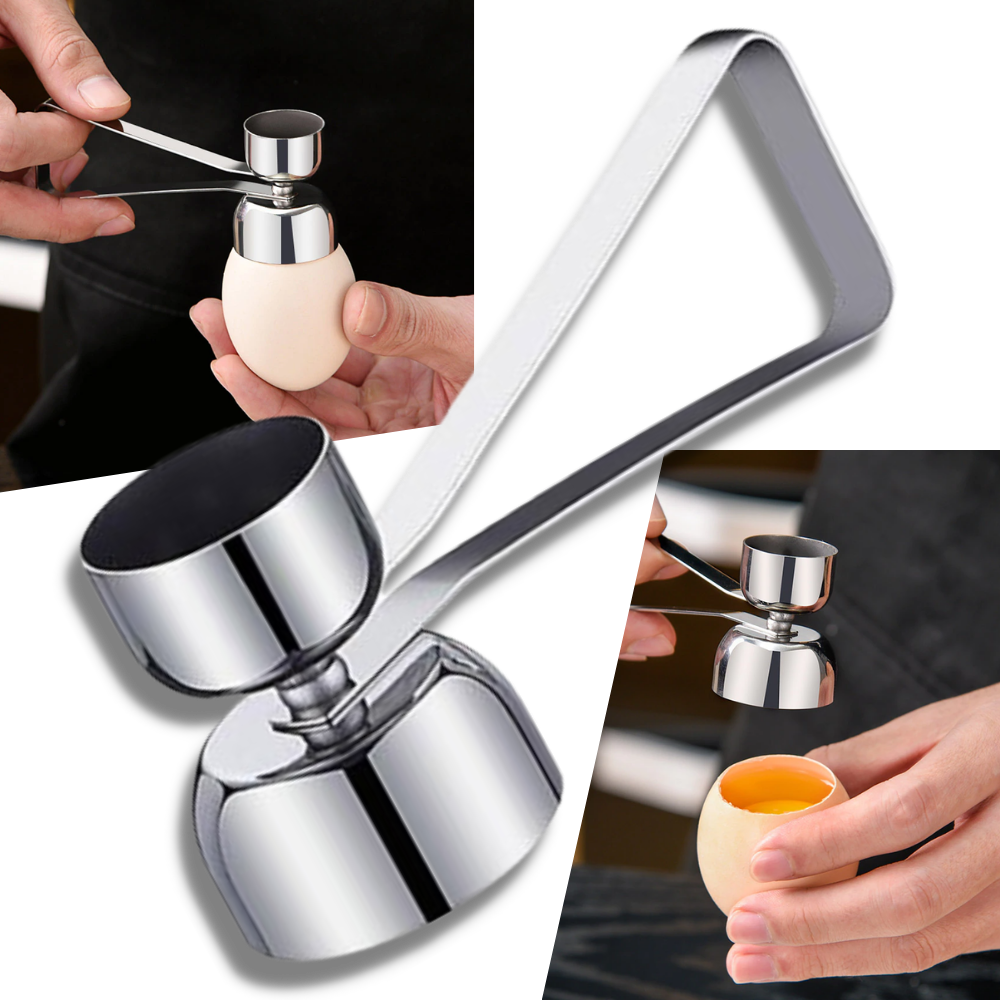 Abridor de cascas de ovos Eastjing, utensílio de cozinha em plástico com lâmina para abrir ovos facilmente e sem quebrar