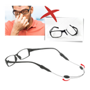 Cordon de cou réglable pour lunettes Homyl, acessório de cuidados dos olhos com design ajustável e confortável.