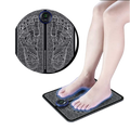 Tapete elétrico de massagem para pés EMS da Kzkr, com design de acupuntura, portátil e recarregável para cuidado dos pés.