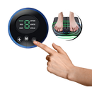 Tapete de massagem elétrica para pés Kzkr, com ajustes de intensidade e modos para alívio e relaxamento dos pés.