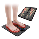Tapete de massagem elétrica para pés Kzkr, com tecnologia EMS para melhorar circulação sanguínea e relaxamento dos pés.