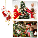 Décoration de Noël électrique en forme de Père Noël escaladant, décoration saisonnière de la marque Bagilaanoe pour la fête.