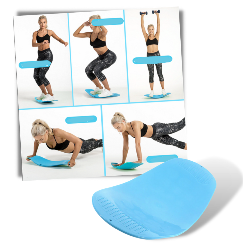 Placa de equilíbrio para treino e fitness da marca Hitnotion, superfície antiderrapante e design versátil para exercícios de equilíbrio.