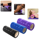 Rolo de espuma Black para exercícios de massagem, ideal para Pilates e yoga, mostrando textura lisa e tamanho compacto