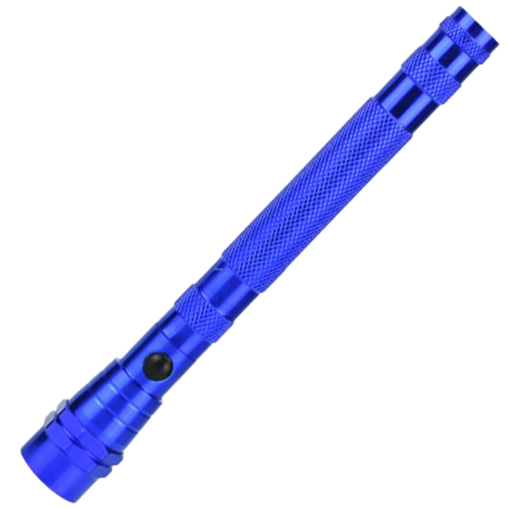 Lanterna de mão LED magnética e telescópica Enod, luz azul, ideal para atividades ao ar livre e uso diário.