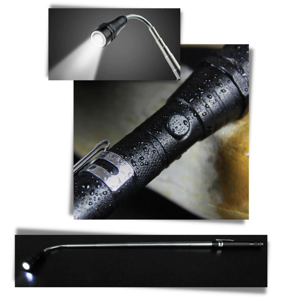 Lanterna de bolso LED magnética e telescópica da Enod, luz brilhante e portátil para atividades ao ar livre.