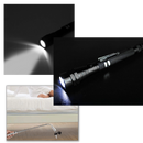 Lanterna de bolso LED magnética e telescópica da Enod, com foco ajustável e design compacto para uso portátil.
