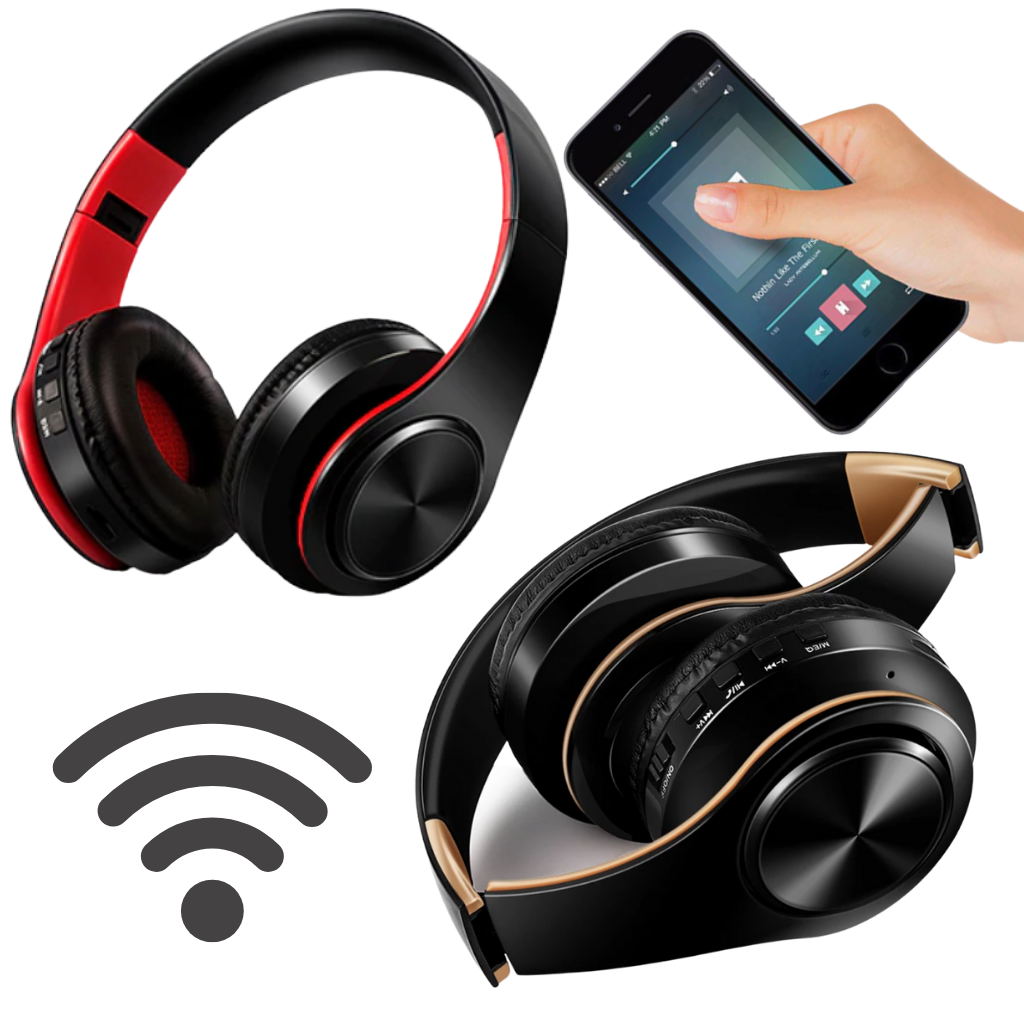 Fone de ouvido Bluetooth dobrável Desxz, componentes de áudio com design compacto, ajustável e confortável para uso portátil.