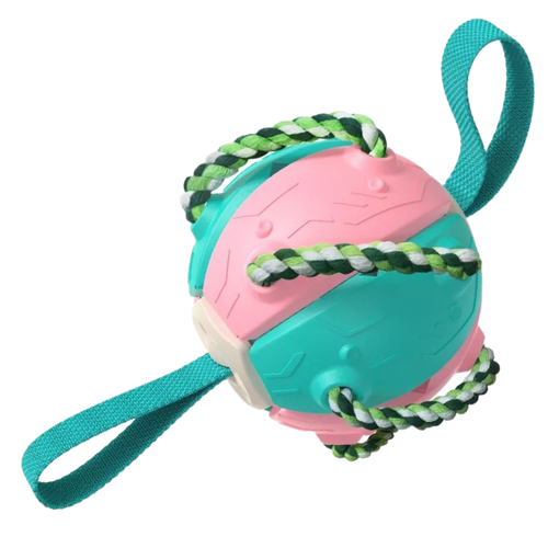 Disco de frisbee rosa e azul para cães, acessório para cães da marca Cn, feito de material durável para brincar ao ar livre.