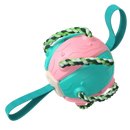 Disco de frisbee rosa e azul para cães, acessório para cães da marca Cn, feito de material durável para brincar ao ar livre.