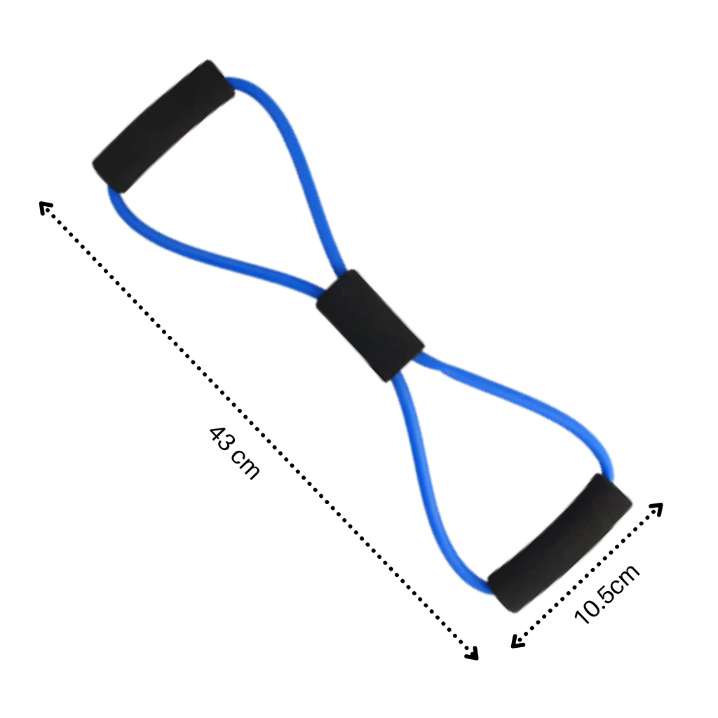 Faixa de resistência Tomfoto com alças, ideal para exercícios de força e alongamento, na forma de um oito.