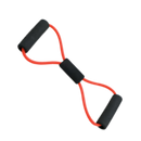 Faixa de resistência com alças da marca Tomfoto, em cor vermelha, ideal para exercícios físicos e treinos de força.
