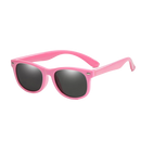 Óculos de sol infantis polares flexíveis da Coasion, armação rosa, proteção UV e lentes polarizadas para crianças.
