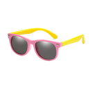 Óculos de sol para crianças Coasion, polares, flexíveis, na cor rosa e amarela, proteção contra raios solares.