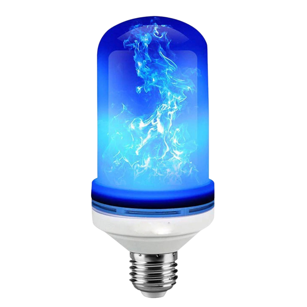 Lâmpada de vela LED cintilante azul da Aktudy, ideal para iluminação ambiente e decoração aconchegante.