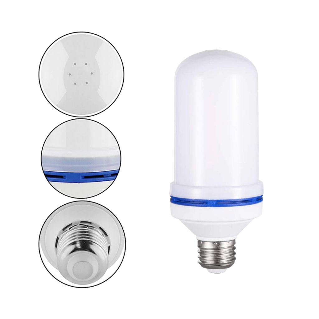 Luminária de vela LED cintilante da Aktudy, lâmpada decorativa de ambiente com efeito de chama tremeluzente.