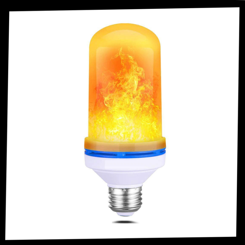 Lâmpada de chama LED cintilante da Aktudy, luminária de ambiente com efeito de chama ondulante, ideal para decoração aconchegante.