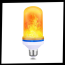 Lâmpada de chama LED cintilante da Aktudy, luminária de ambiente com efeito de chama ondulante, ideal para decoração aconchegante.