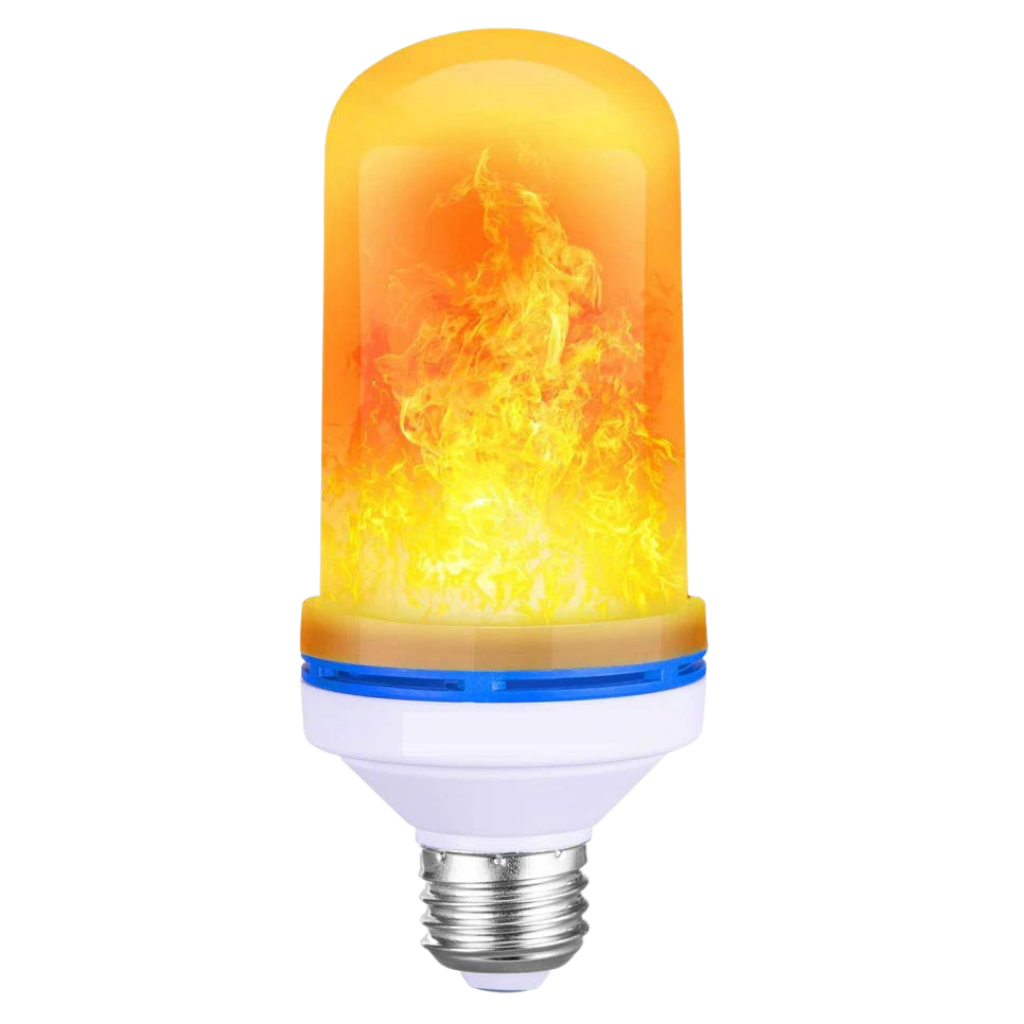 Lâmpada de chama LED cintilante Aktudy, lâmpada de ambiente amarela com efeito de chama tremeluzente e iluminação suave.