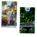Fonte flutuante de energia solar da Ankway, com água jorrando, ideal para piscinas e lagos, sem necessidade de energia extra.