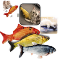 Brinquedo de peixe para gatos da marca Cn, acessório divertido com movimento, ideal para estimular o instinto de caça dos felinos.
