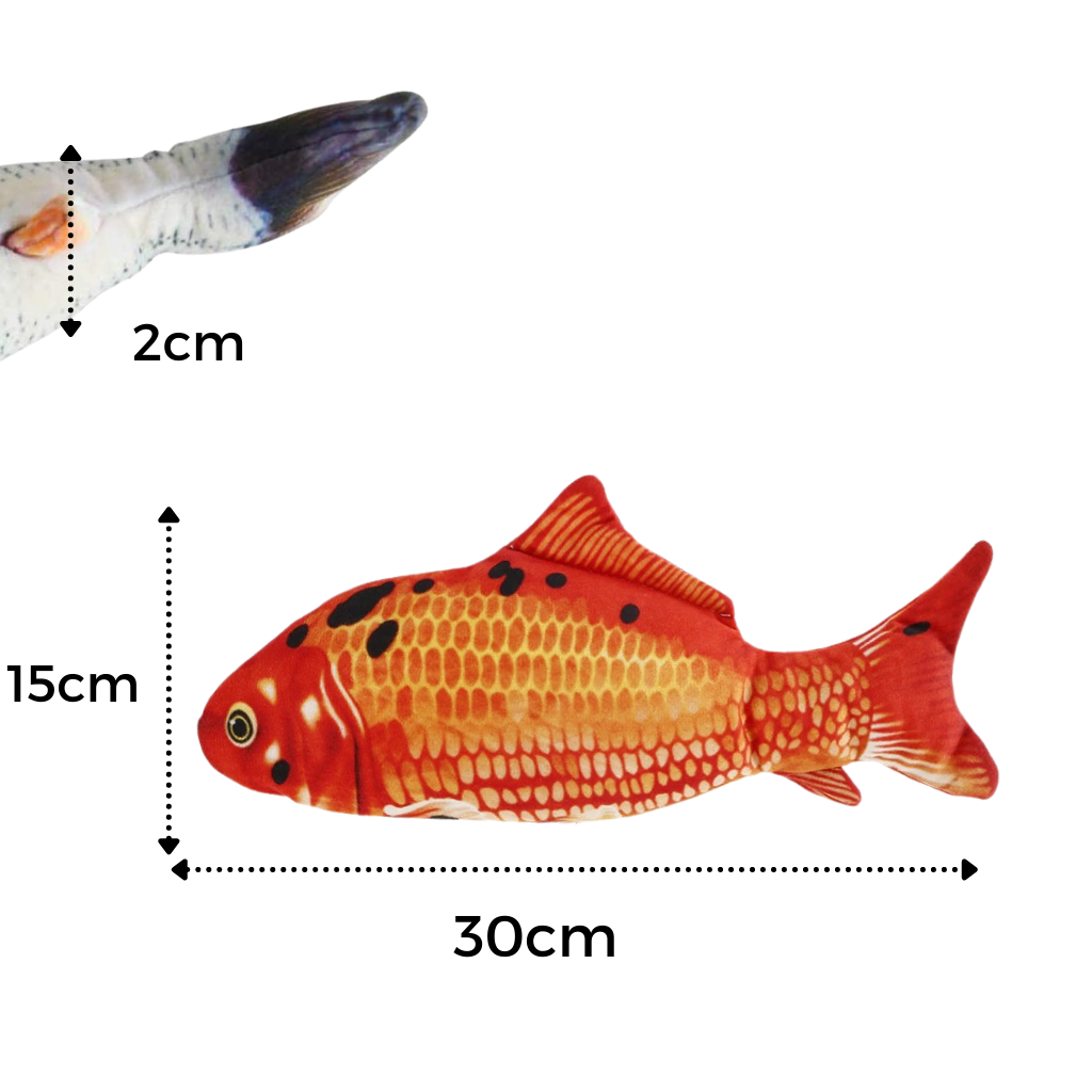Brinquedo peixe para gatos da marca Cn, acessório divertido com formato de peixe que movimenta e atrai os felinos.