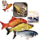 Brinquedo de peixe para gatos da marca Cn, acessório divertido com movimento, ideal para estimular o instinto de caça dos felinos.