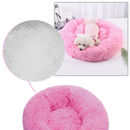 Cama de pelúcia em formato de donut para pets, aconchegante e macia, marca Aobuchunpin, ideal para conforto e descanso.