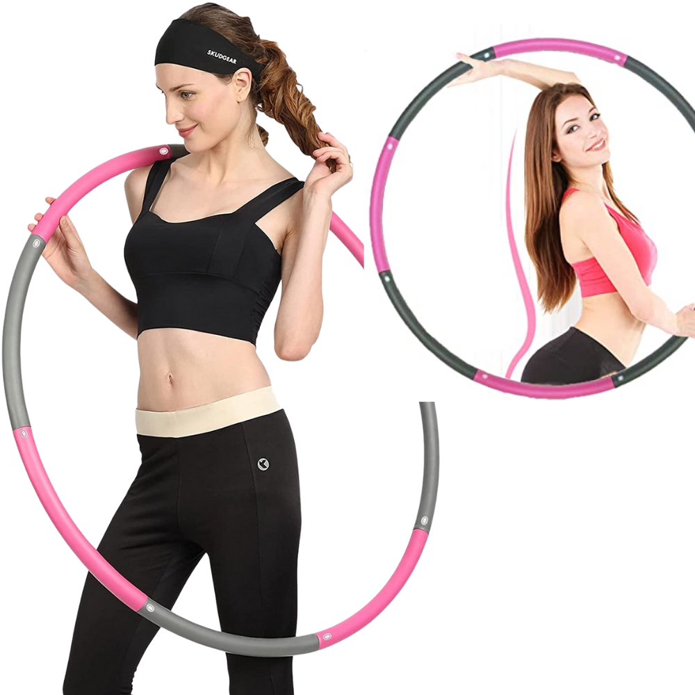 Cerceau de fitness Barka Ave rembourré et réglable pour exercícios de ginástica, com acolchoado de espuma.