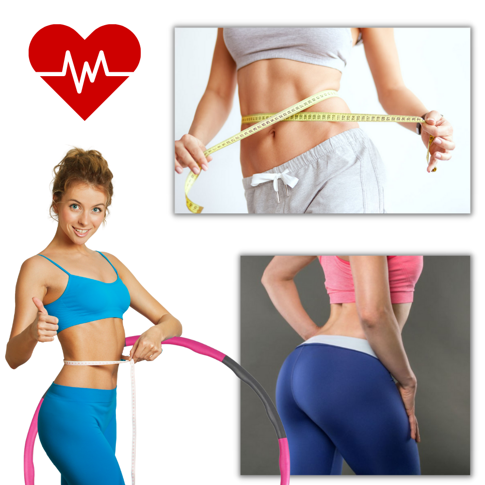 Cerceau de fitness Barka Ave, rembourré e ajustável, usado para exercícios de cardio e fitness, com superfície macia e acolchoada.