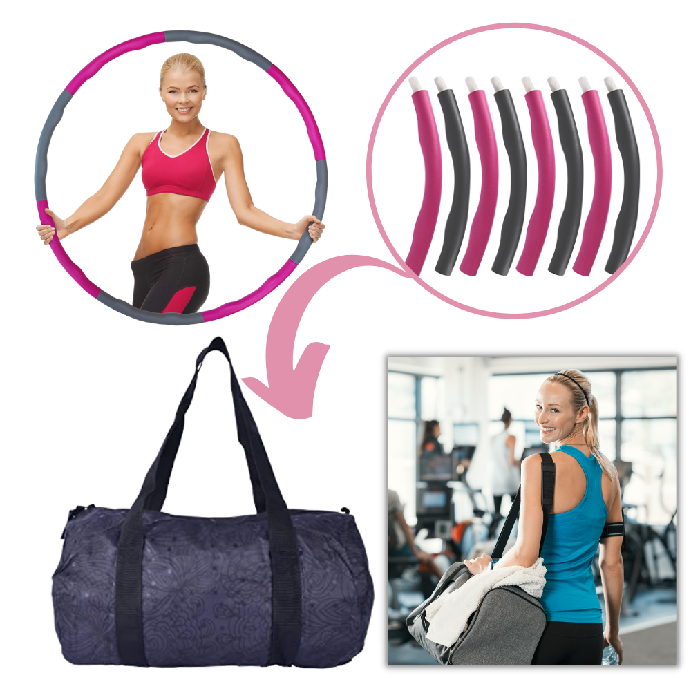 Cerceau de fitness rembourré e ajustável da Barka Ave, brinquedo esportivo para exercícios de cintura e core.