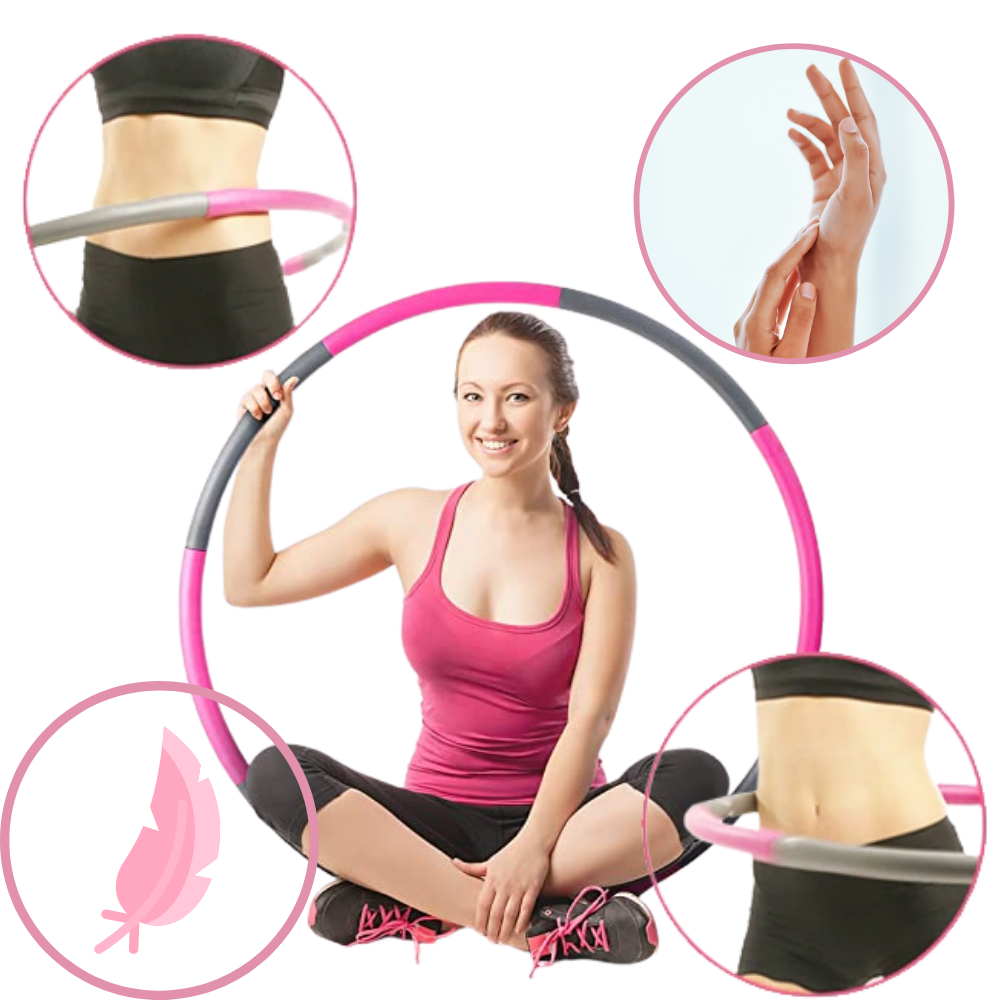 Cerceau de fitness Barka Ave, rembourré et réglable, en mousse souple pour exercices de sport et entraînements.