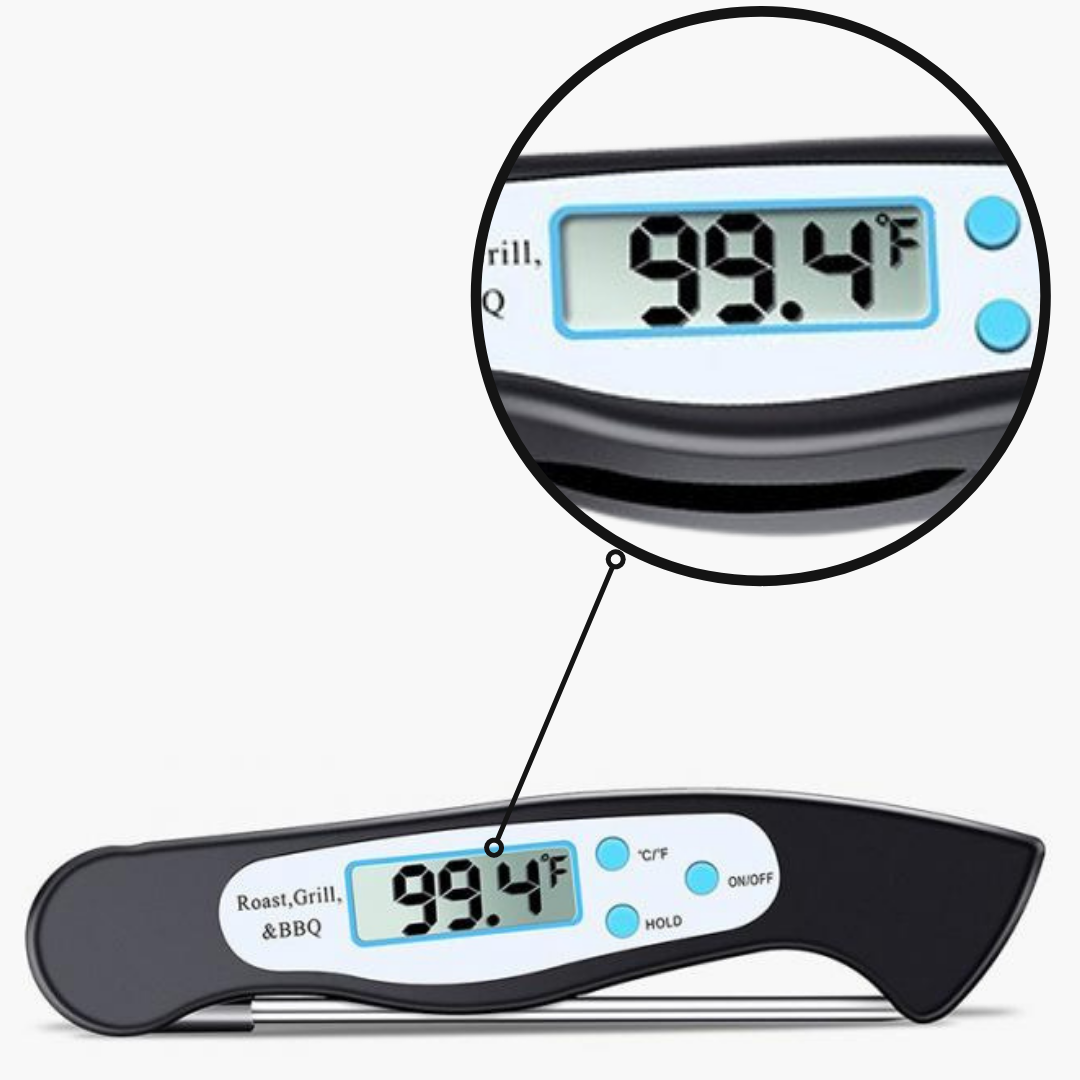 Termômetro alimentar digital dobrável Bakeey com tela LCD grande para leitura rápida e precisa de temperatura na cozinha.