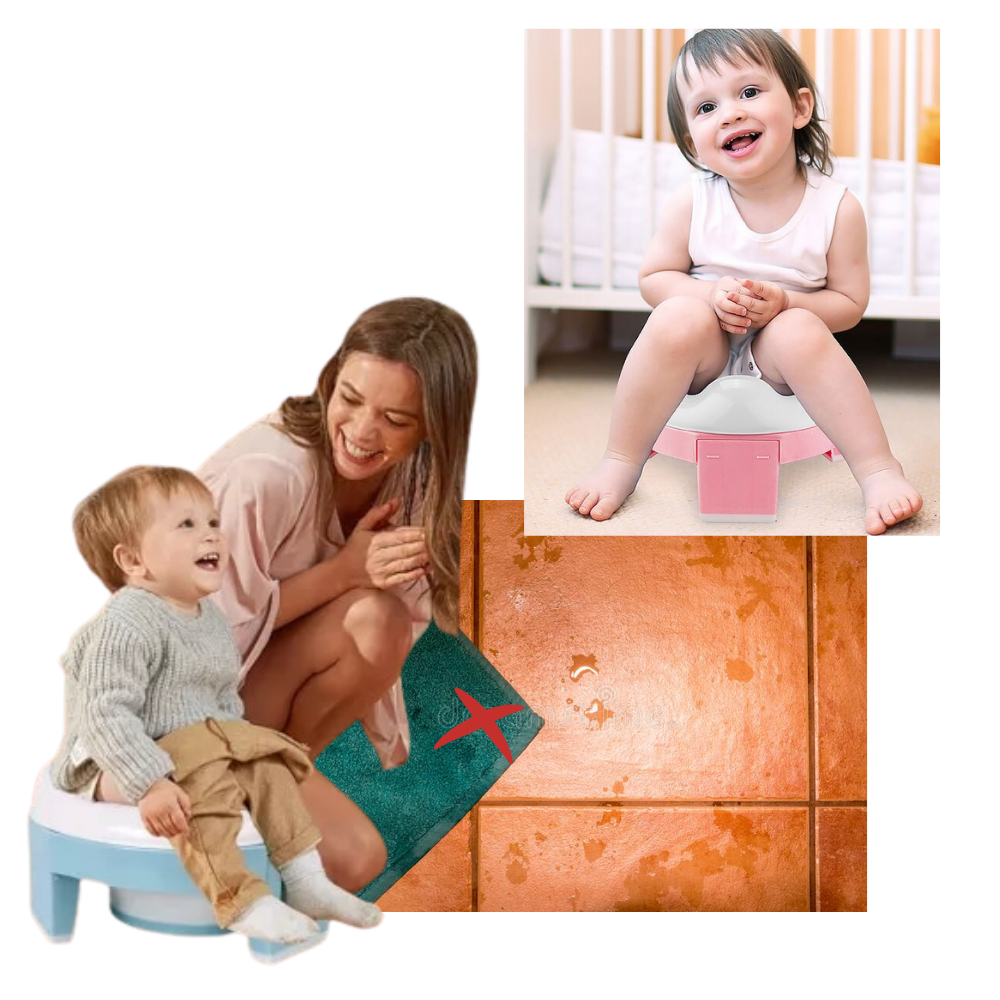 Assento de potty dobrável 3 em 1 para crianças da Baby Trend, fácil de transportar e usar, com design compacto e resistente